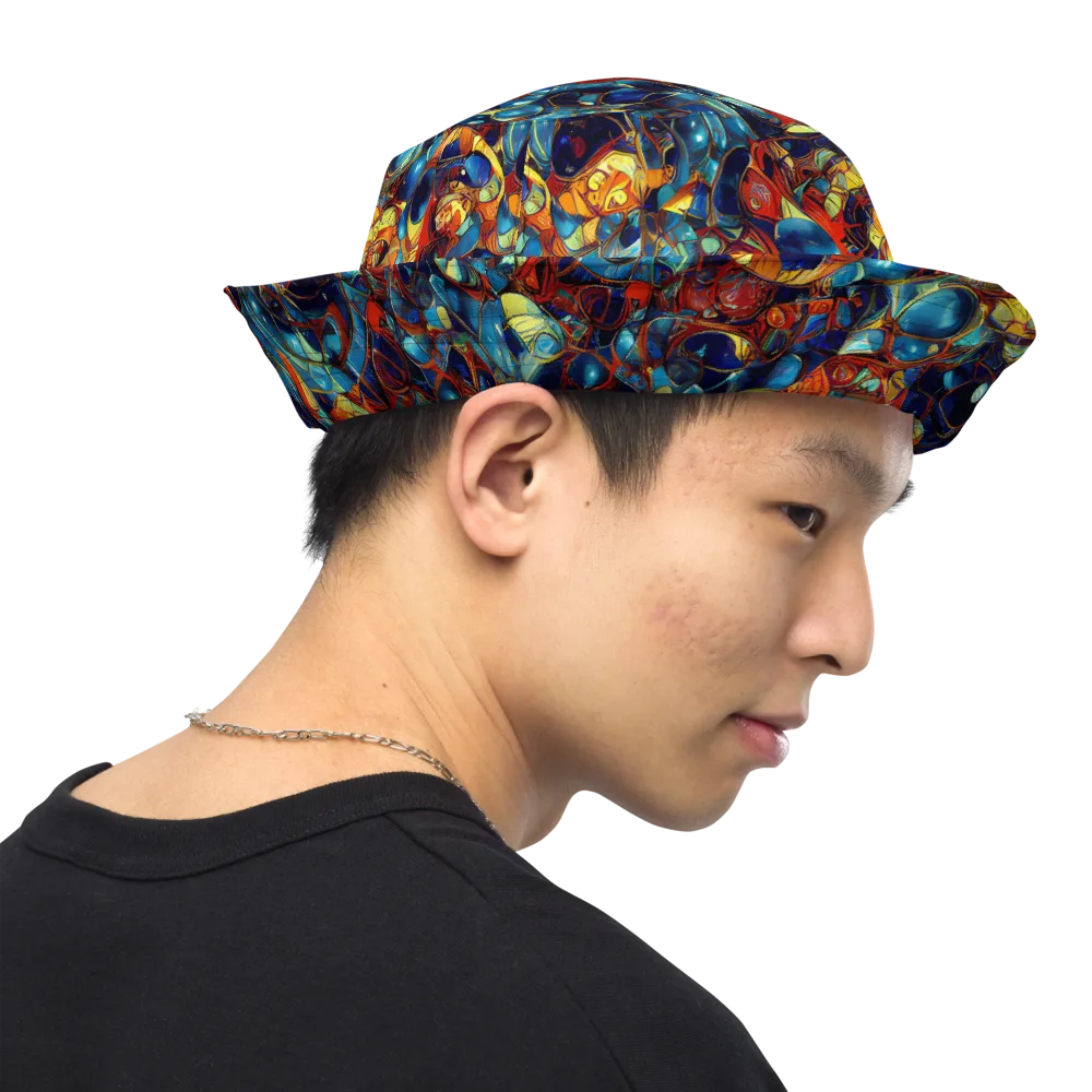 Sapphire Frenzy on Reversible Bucket Hat — Right Outside