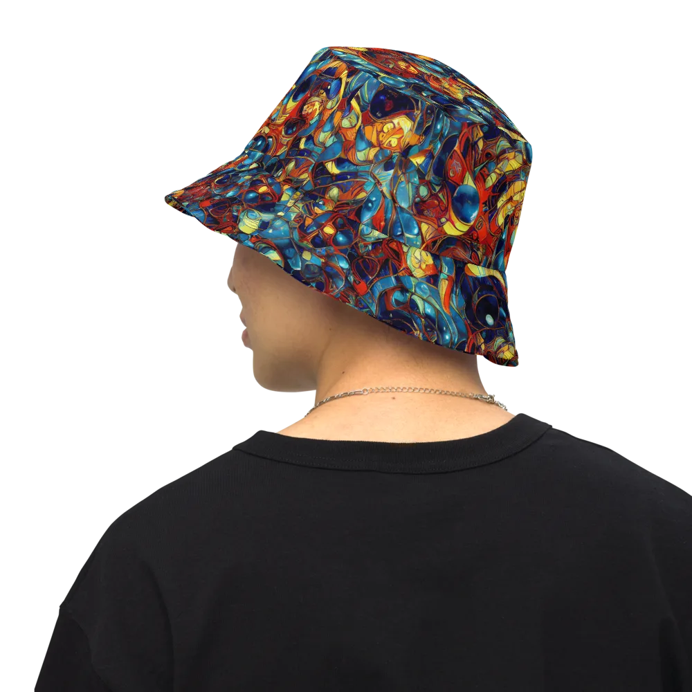 Sapphire Frenzy on Reversible Bucket Hat — Back Inside