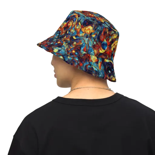 Sapphire Frenzy on a Reversible Bucket Hat