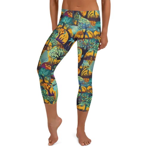 Saffron Canopy on a Capri Leggings
