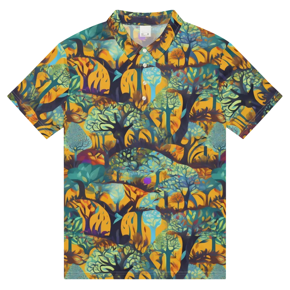 Saffron Canopy on Men's Slim Fit Polo Shirt — Front