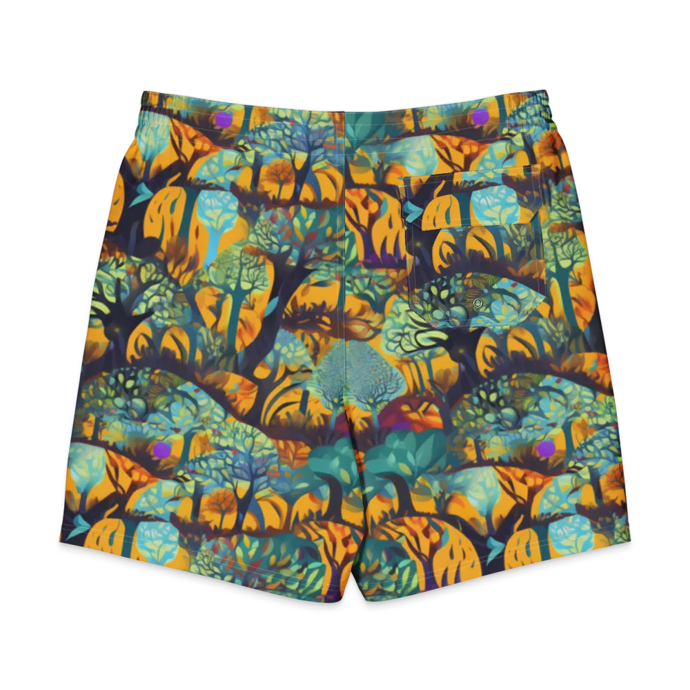 Saffron Canopy on Men's Board Shorts — Back