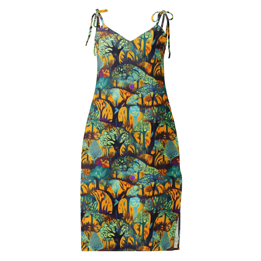 Saffron Canopy on Slip Dress — Front
