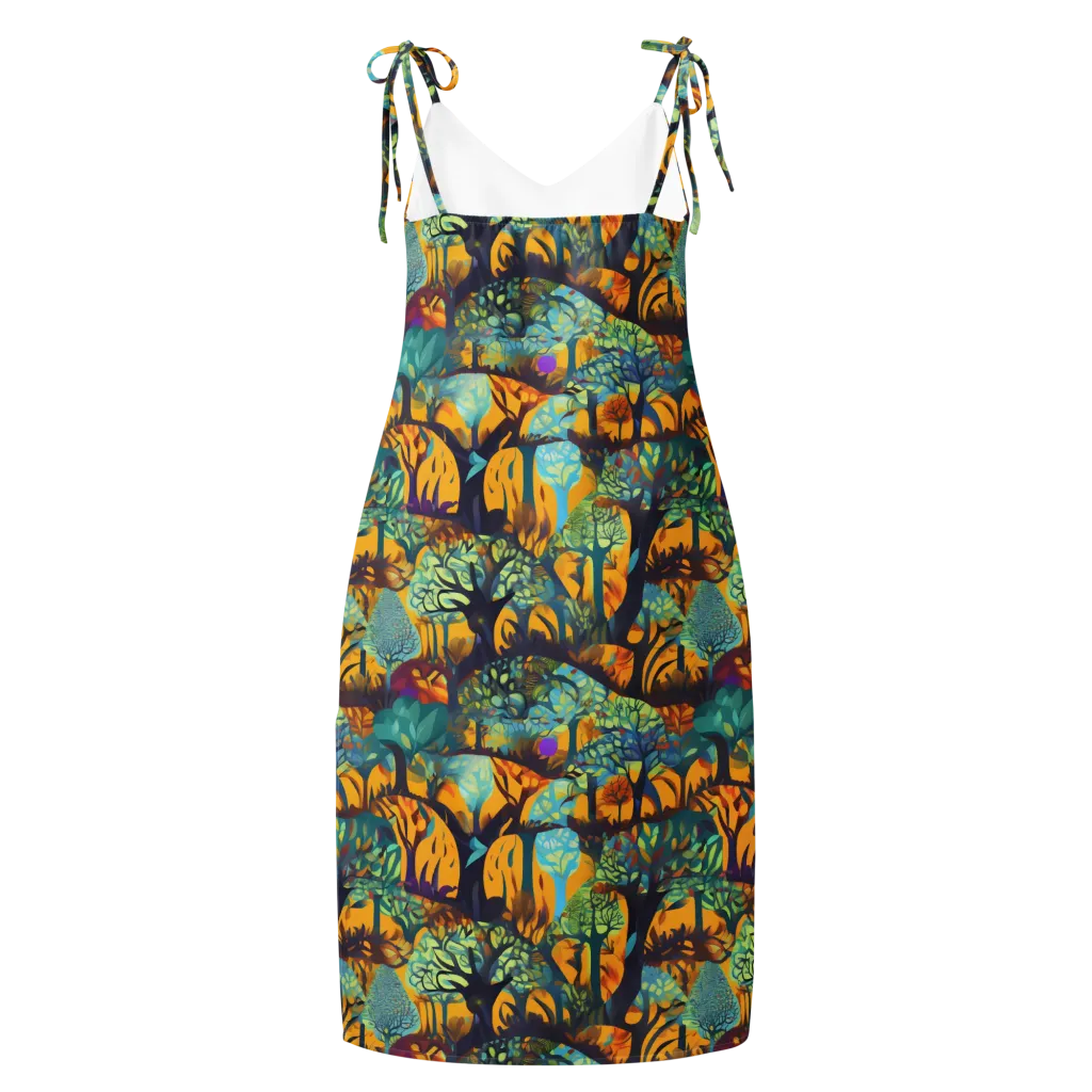 Saffron Canopy on Slip Dress — Back