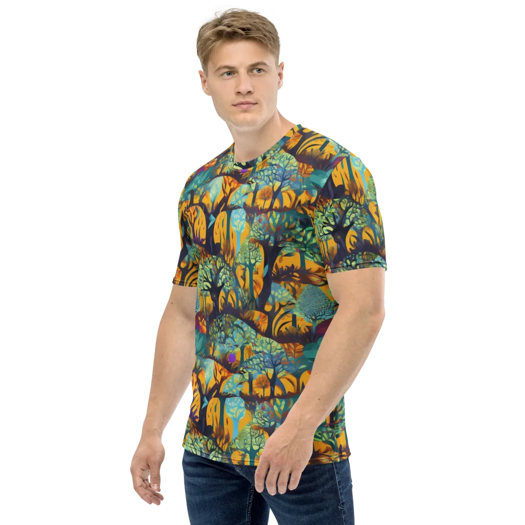 Saffron Canopy on Men's Crew Neck T-Shirt — Left