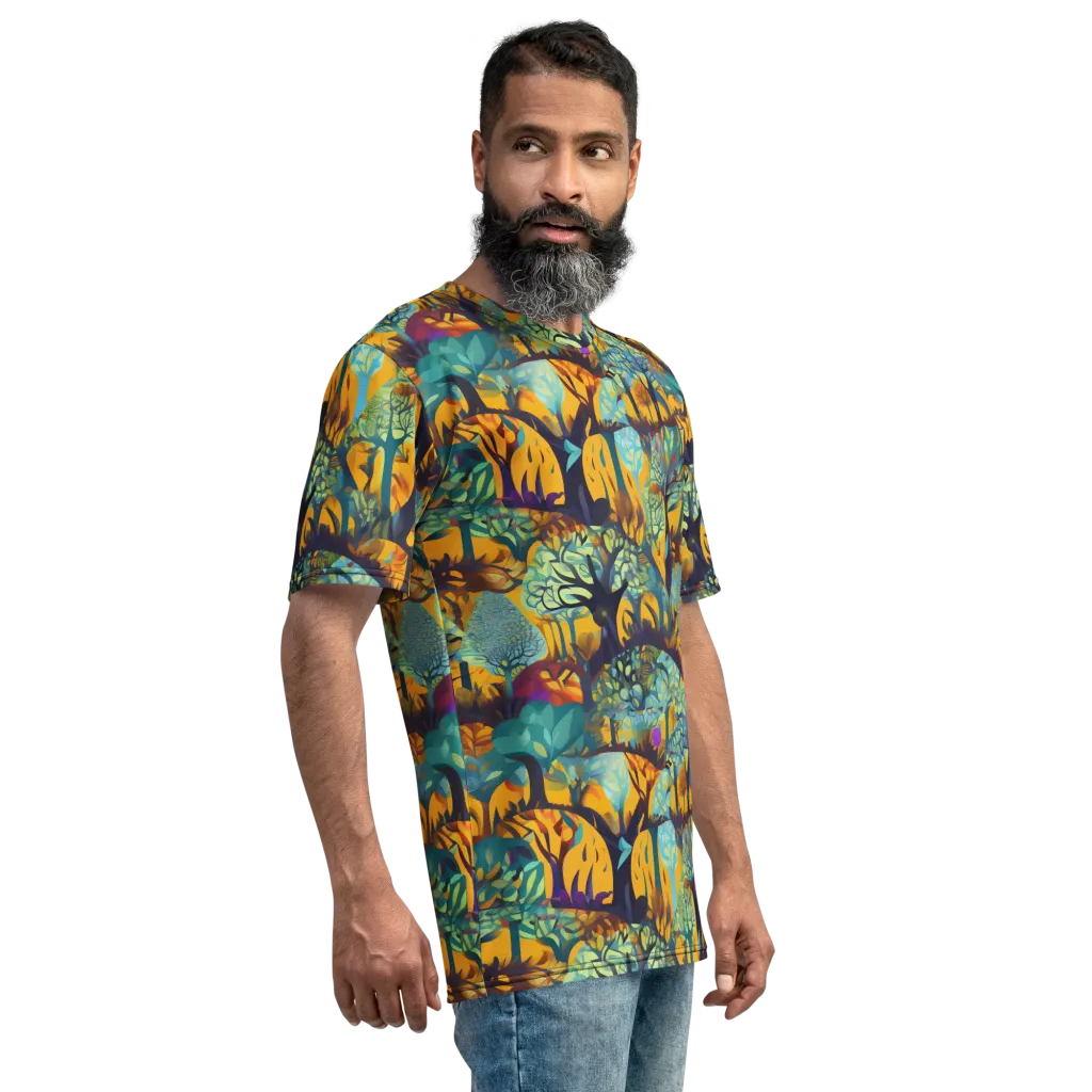 Saffron Canopy on Men's Crew Neck T-Shirt — Right