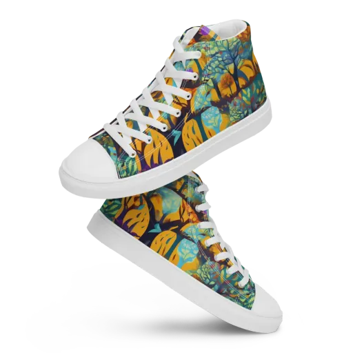 Saffron Canopy on a Men's High Top Canvas Shoes