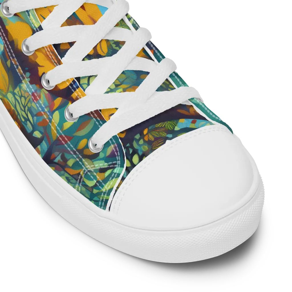 Saffron Canopy on Men's High Top Canvas Shoes — Product details