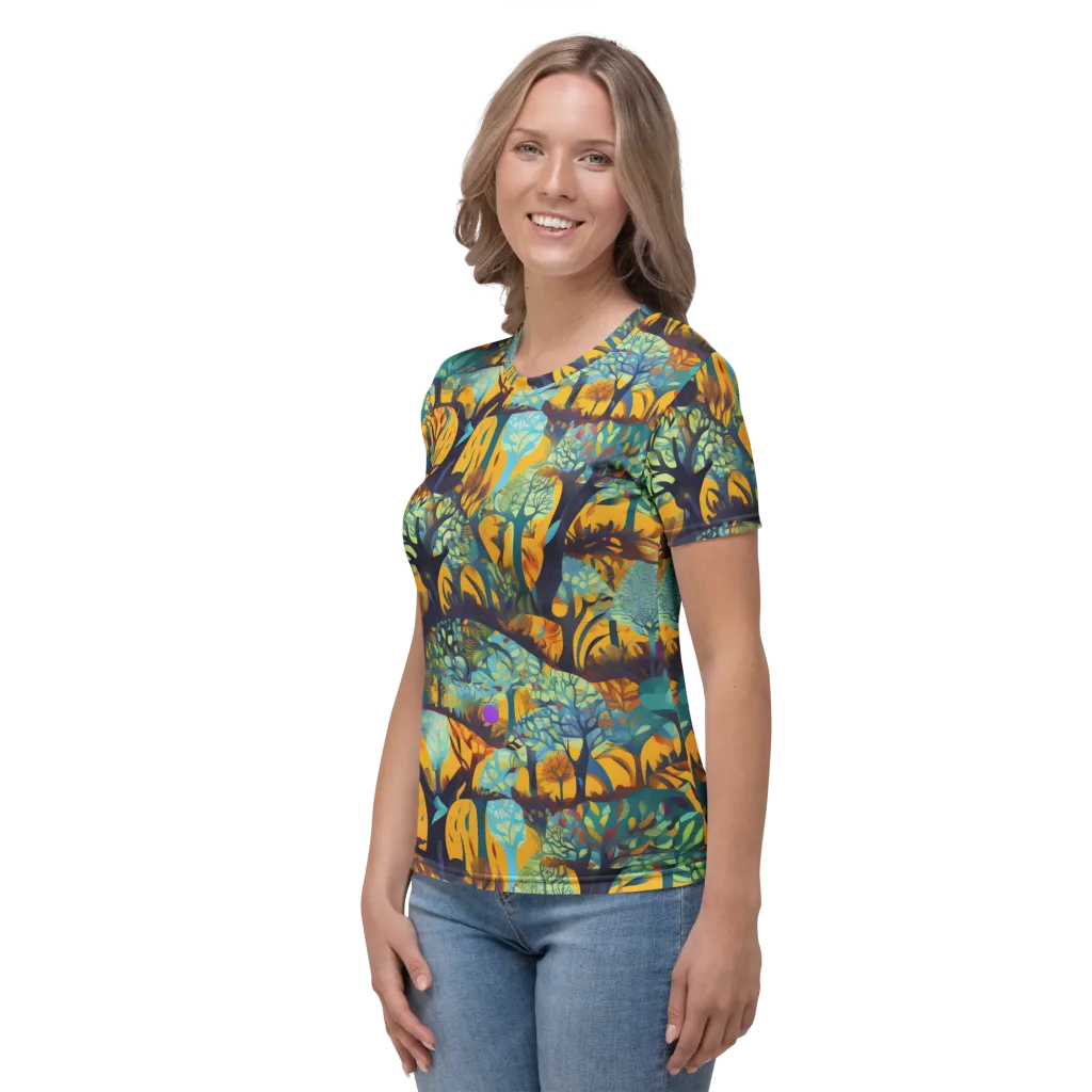 Saffron Canopy on Women's Crew Neck T-Shirt — Left