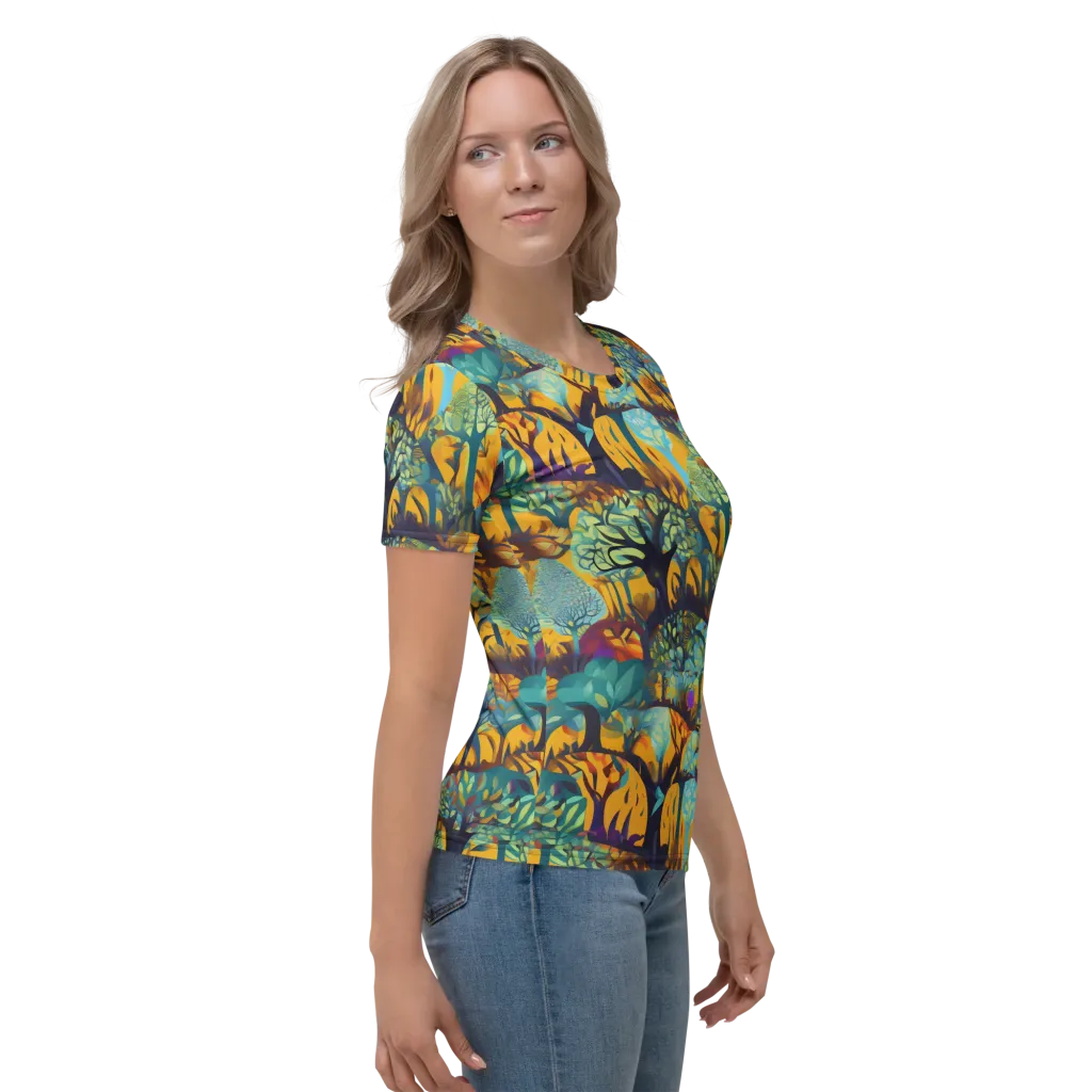 Saffron Canopy on Women's Crew Neck T-Shirt — Right