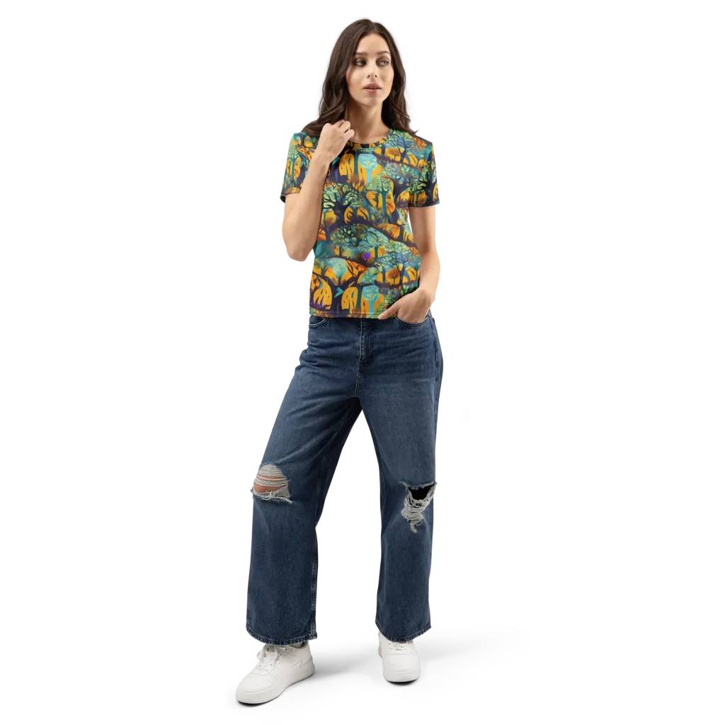 Saffron Canopy on Women's Crew Neck T-Shirt — Front