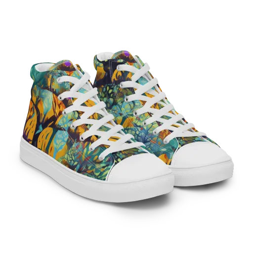 Saffron Canopy on a Women's High Top Canvas Shoes