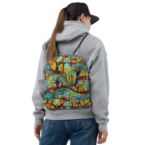 Saffron Canopy on a Drawstring Bag