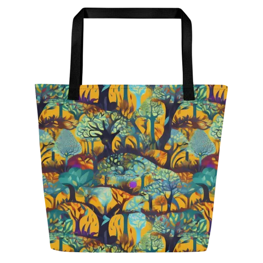 Saffron Canopy on a Large Tote Bag W/ Pocket