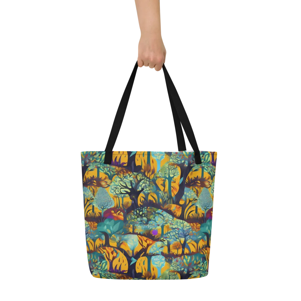 Saffron Canopy on Large Tote Bag W/ Pocket — Front