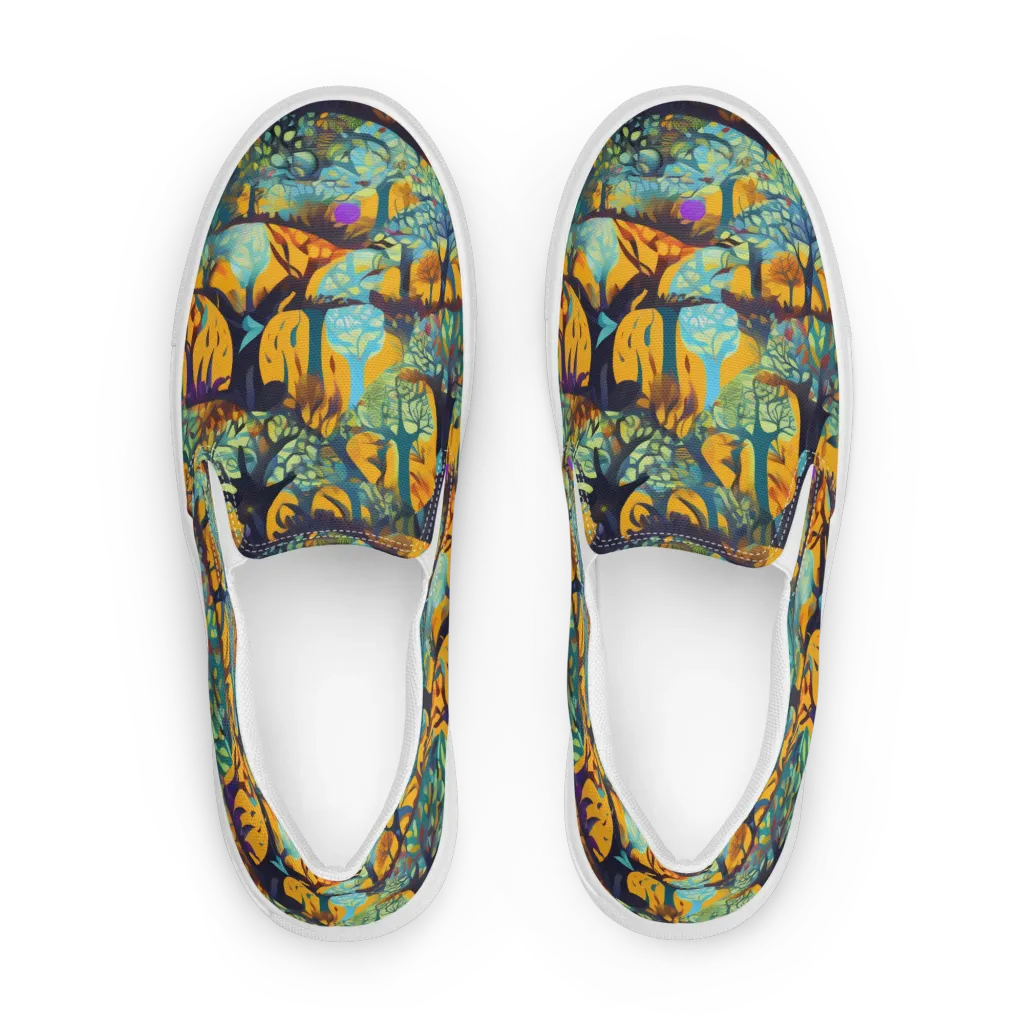Saffron Canopy on Women's Slip-On Canvas Shoes — Front