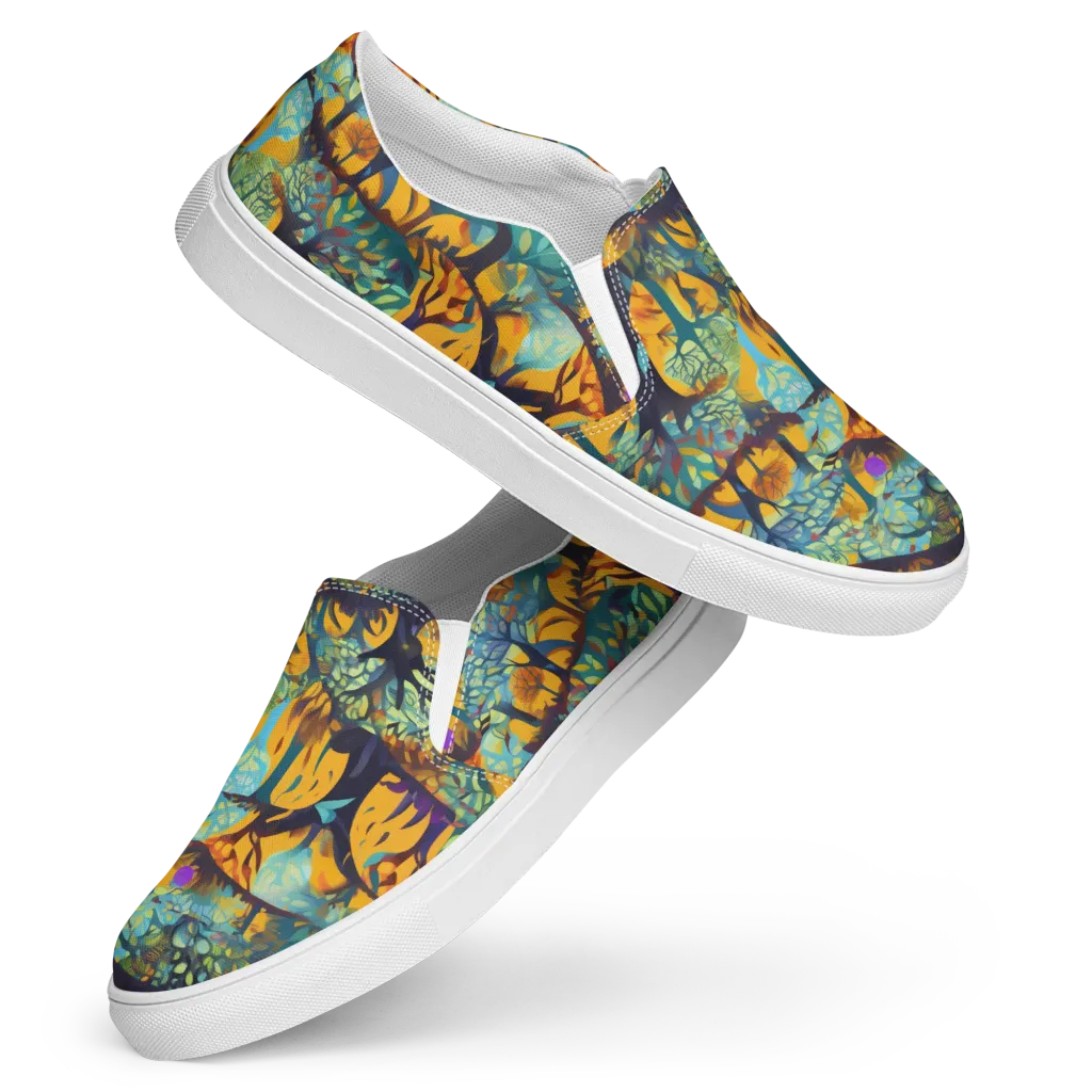 Saffron Canopy on Women's Slip-On Canvas Shoes — Front