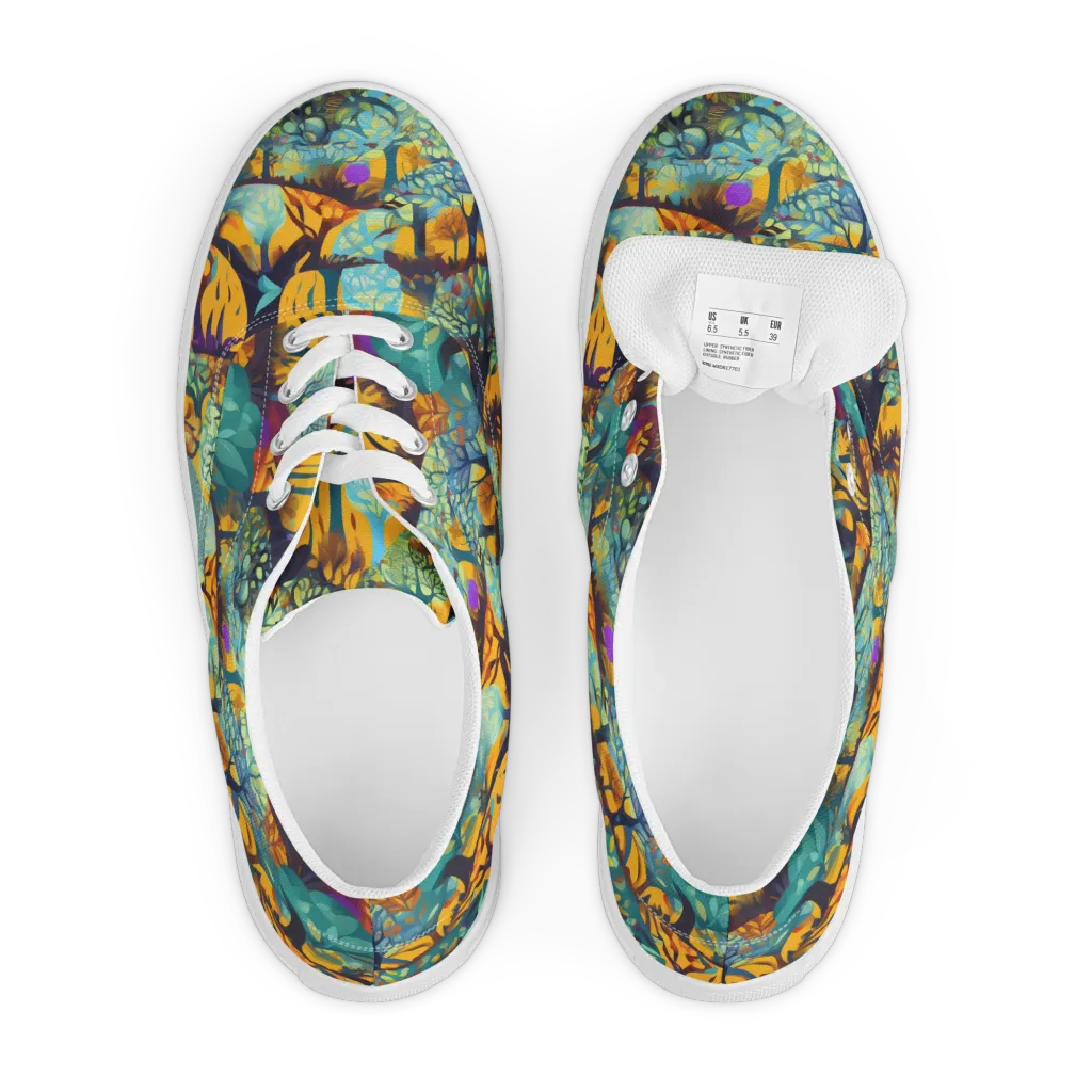 Saffron Canopy on Men's Lace-Up Canvas Shoes — Front