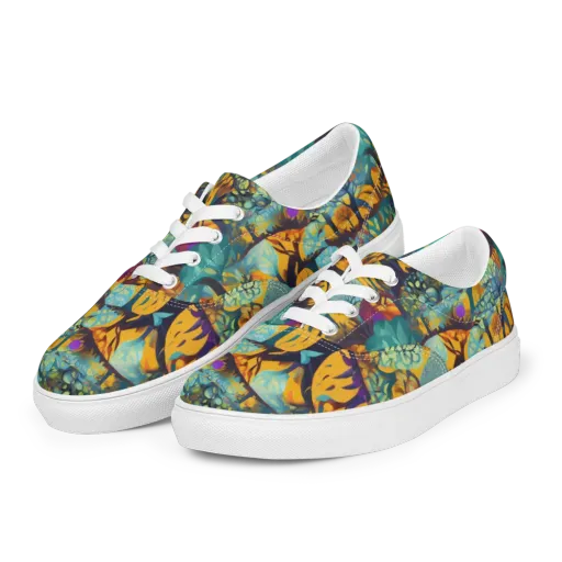 Saffron Canopy on a Men's Lace-Up Canvas Shoes