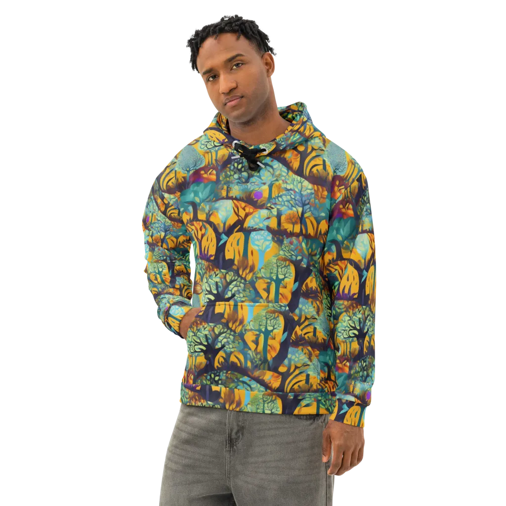 Saffron Canopy on Cotton Hoodie — Left Front