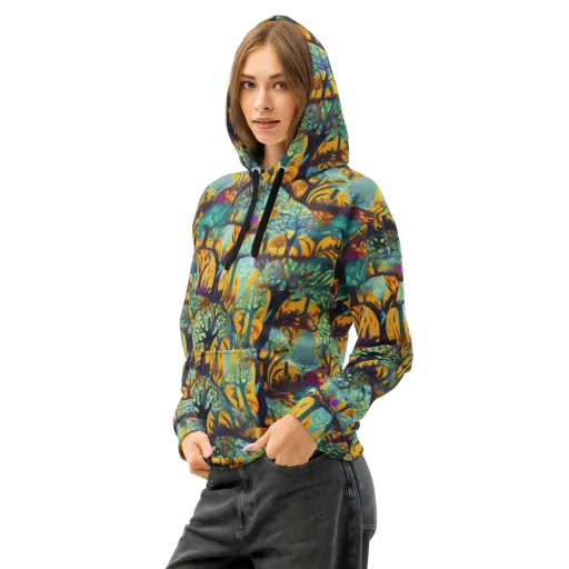 Saffron Canopy on a Cotton Hoodie