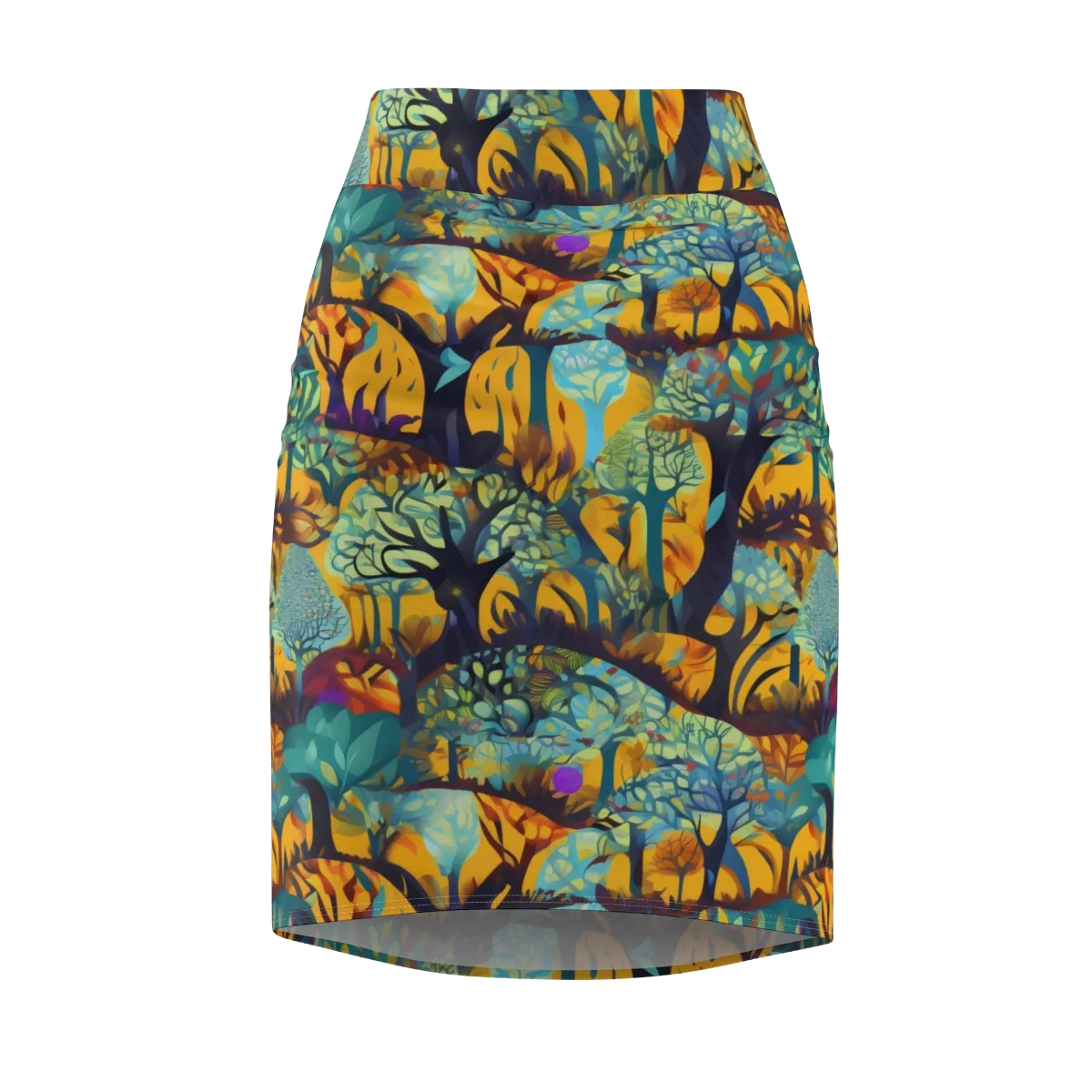 Saffron Canopy on Pencil Skirt — Front