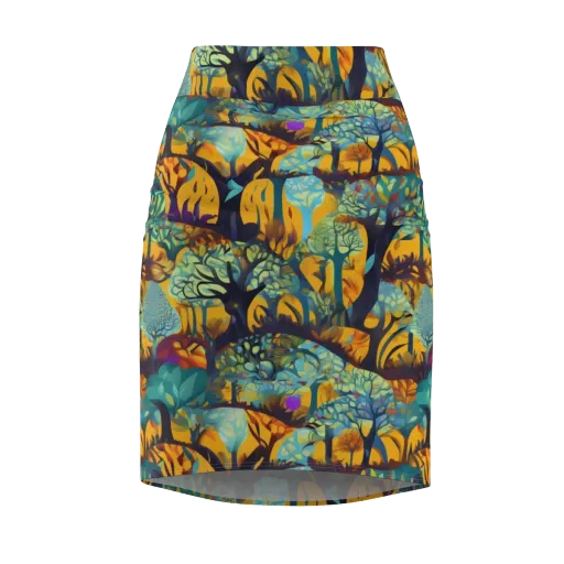 Saffron Canopy on a Pencil Skirt