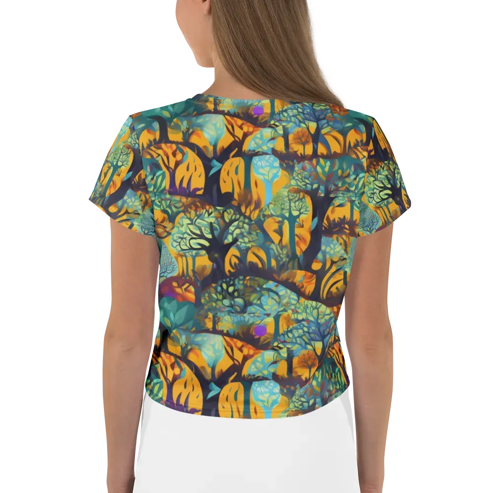 Saffron Canopy on Crop Tee — Back