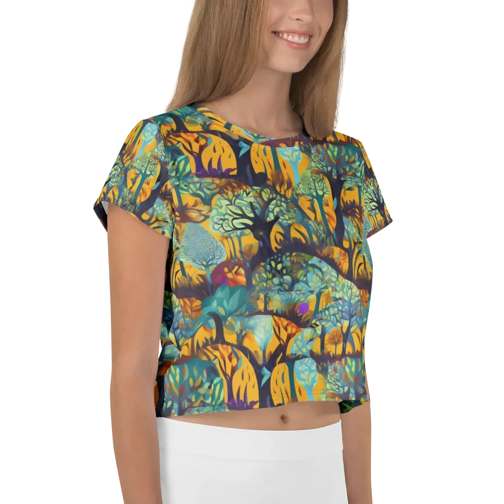Saffron Canopy on Crop Tee — Right