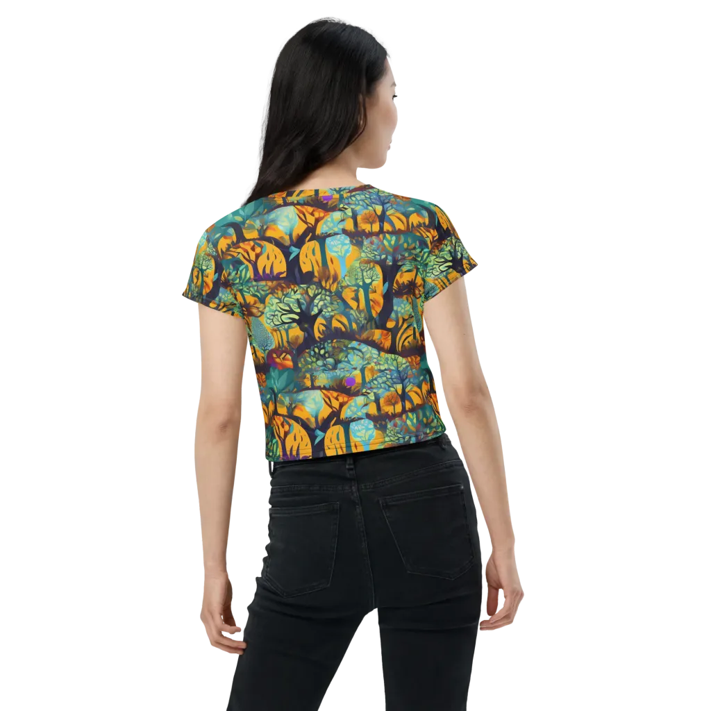 Saffron Canopy on Crop Tee — Back