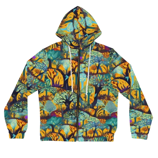 Saffron Canopy on a Women's Full-Zip Hoodie