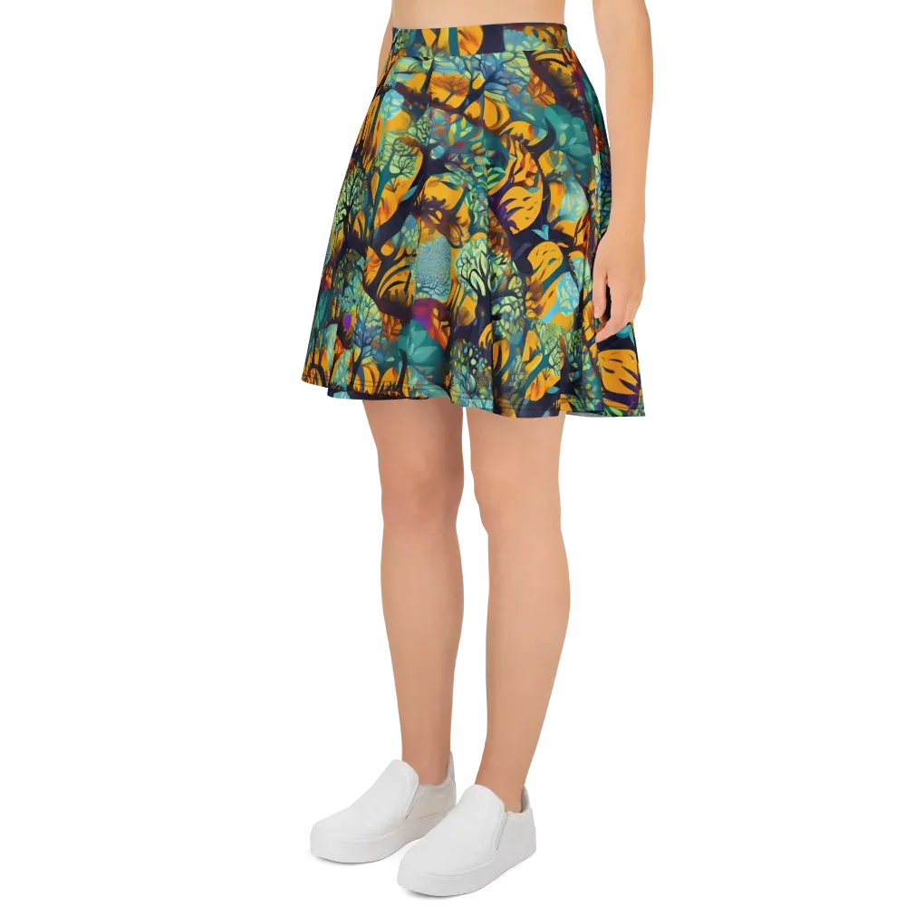 Saffron Canopy on Skater Skirt — Left