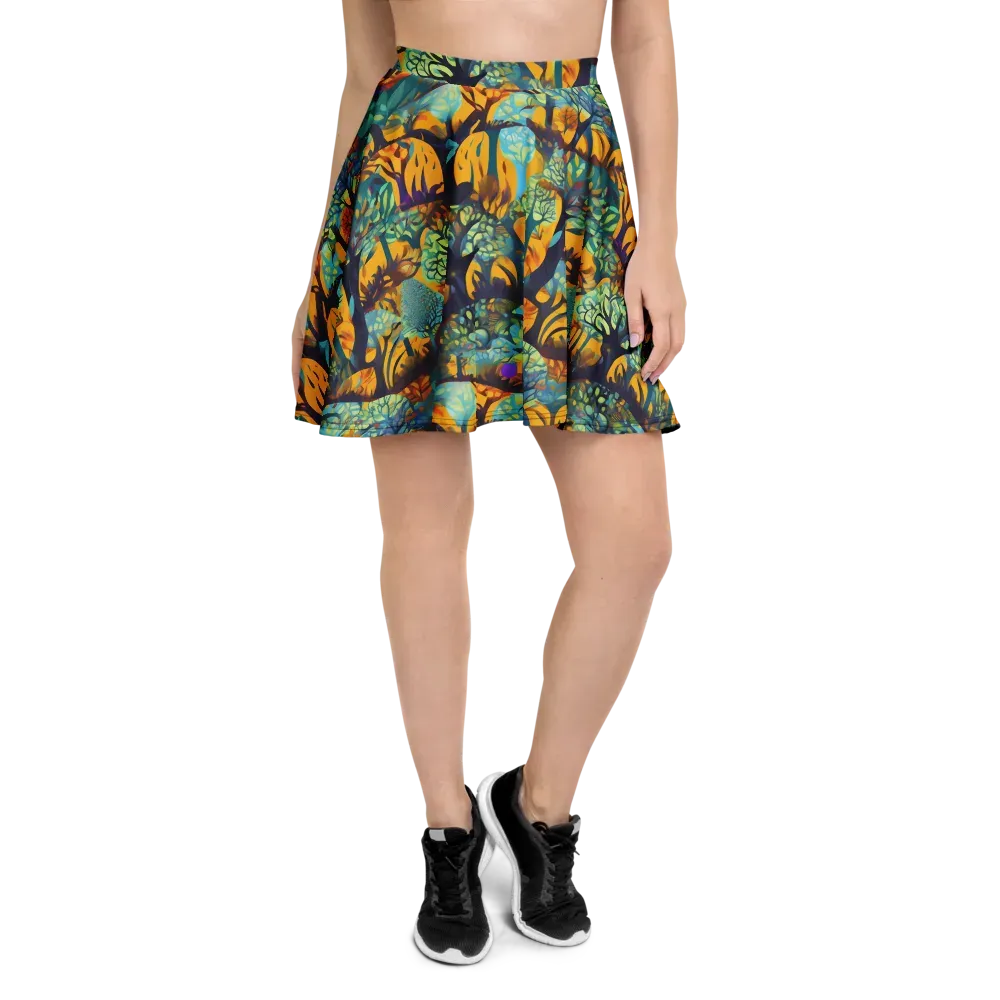 Saffron Canopy on Skater Skirt — Front