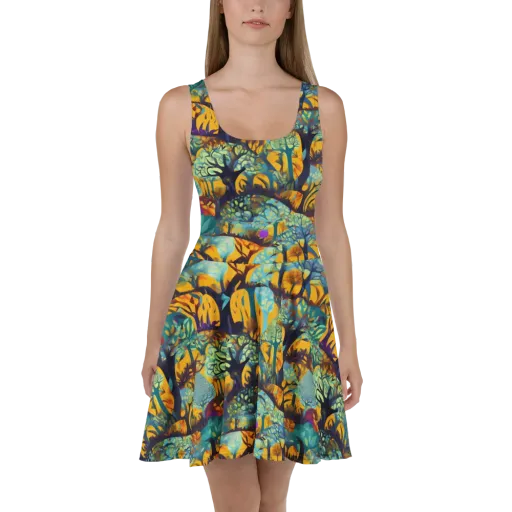 Saffron Canopy on a Skater Dress