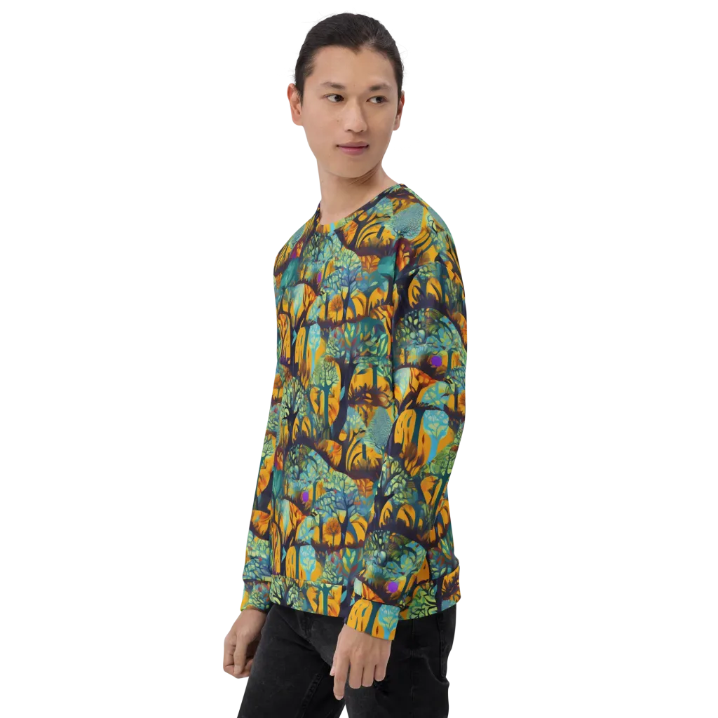 Saffron Canopy on Sweatshirt — Left Front