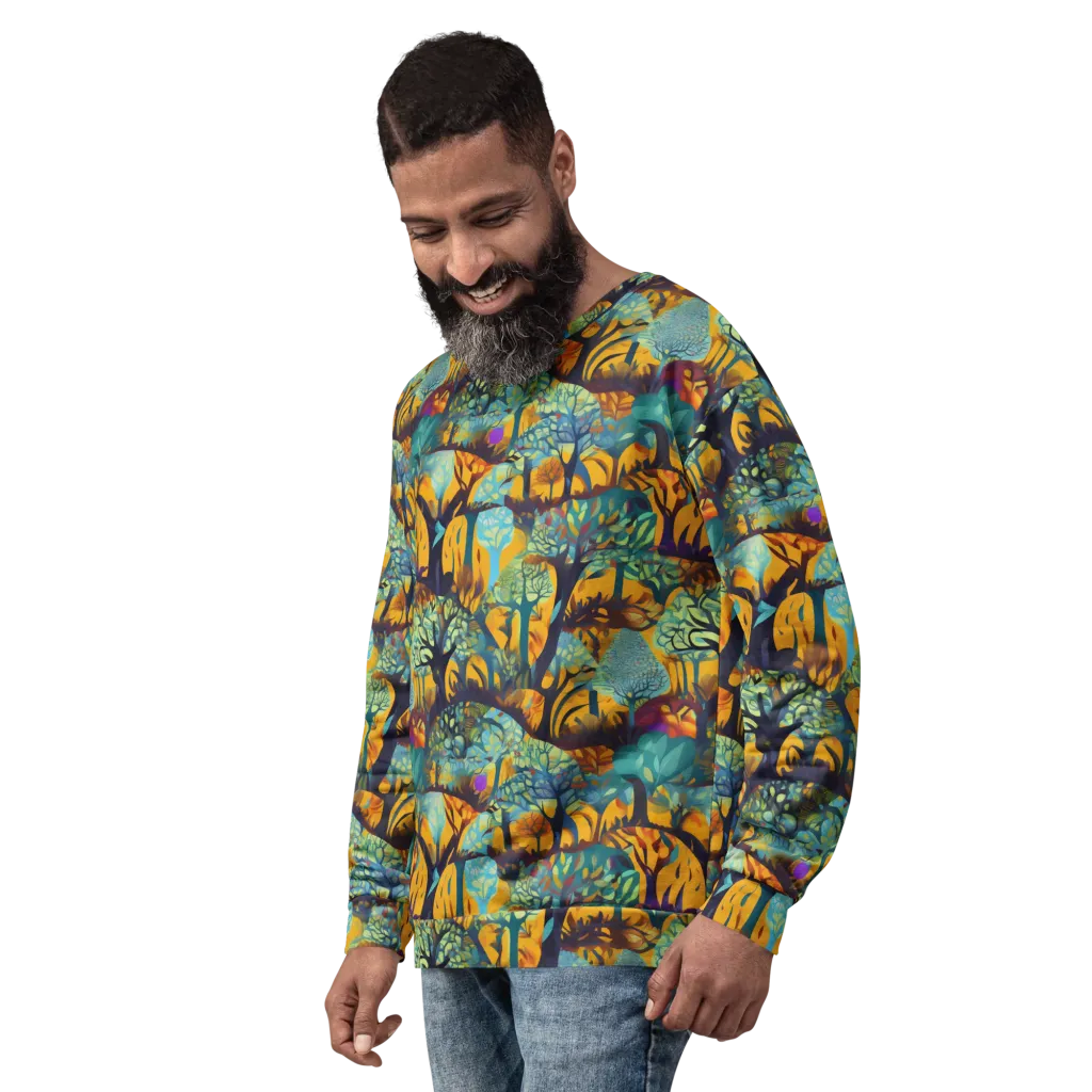Saffron Canopy on Sweatshirt — Left Front
