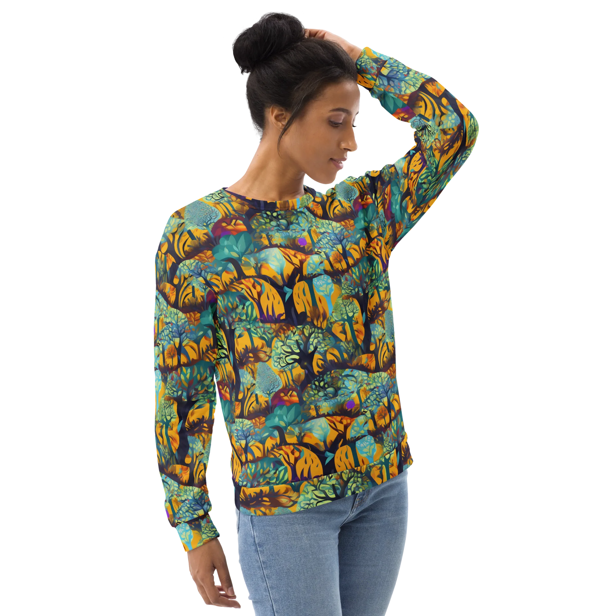 Saffron Canopy on Sweatshirt — Right Front
