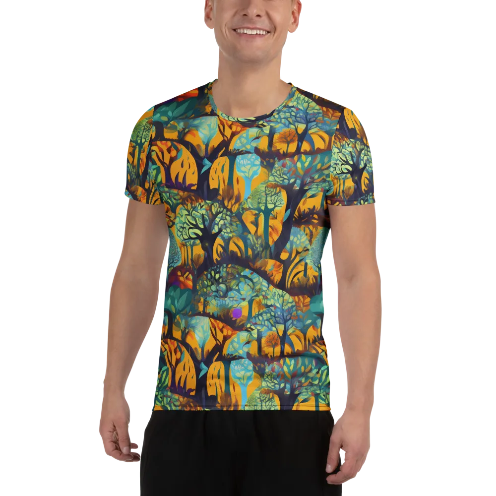 Saffron Canopy on Men's Athletic T-Shirt — Front