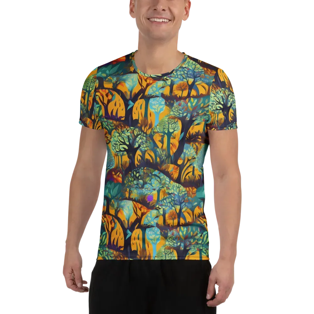 Saffron Canopy on Men's Athletic T-Shirt — Front