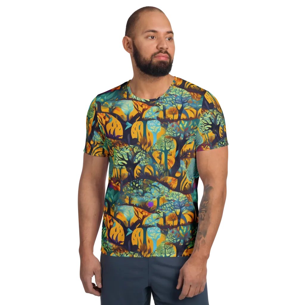 Saffron Canopy on Men's Athletic T-Shirt — Front
