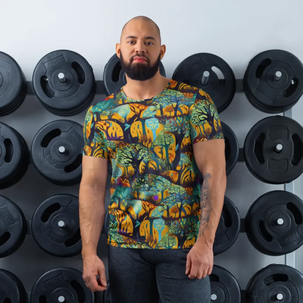 Saffron Canopy on Men's Athletic T-Shirt — Front