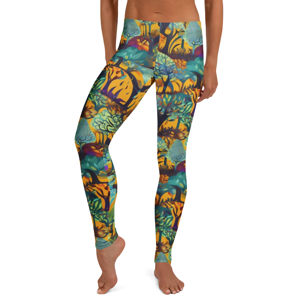 Saffron Canopy on Leggings — Front