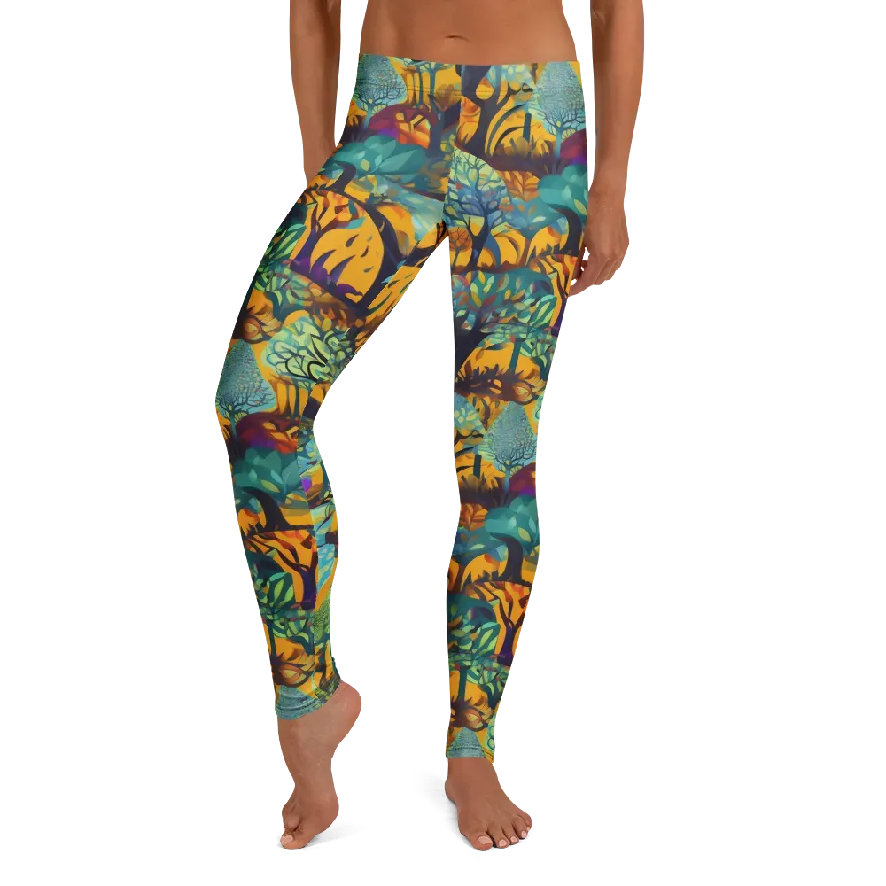 Saffron Canopy on Leggings — Front