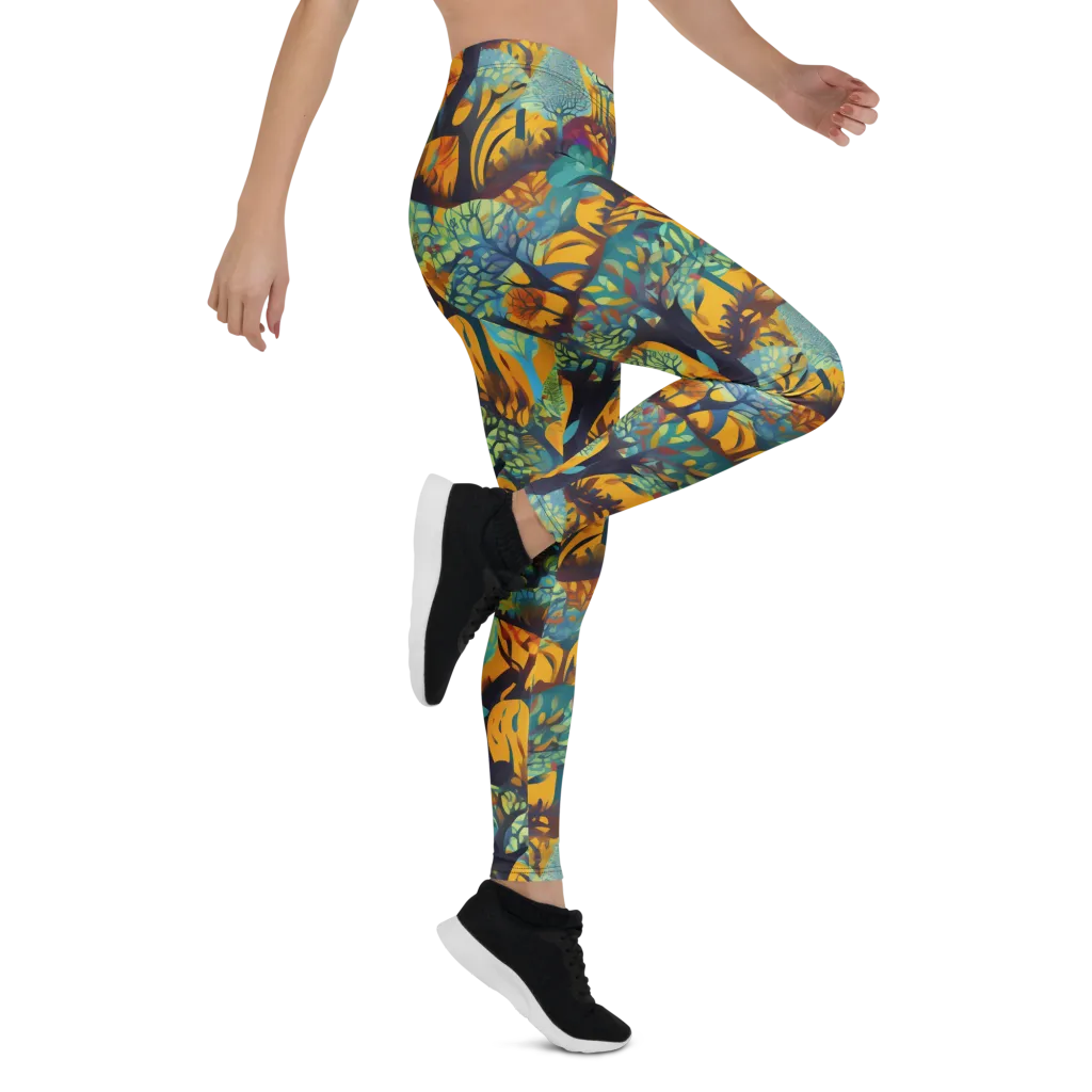 Saffron Canopy on Leggings — Right