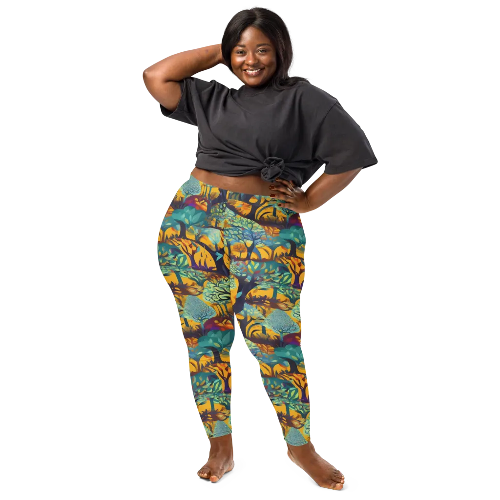 Saffron Canopy on Leggings — Front