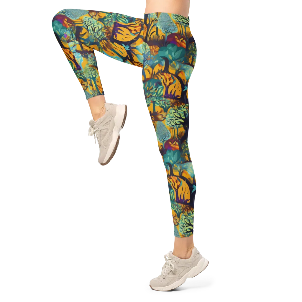 Saffron Canopy on Leggings — Left