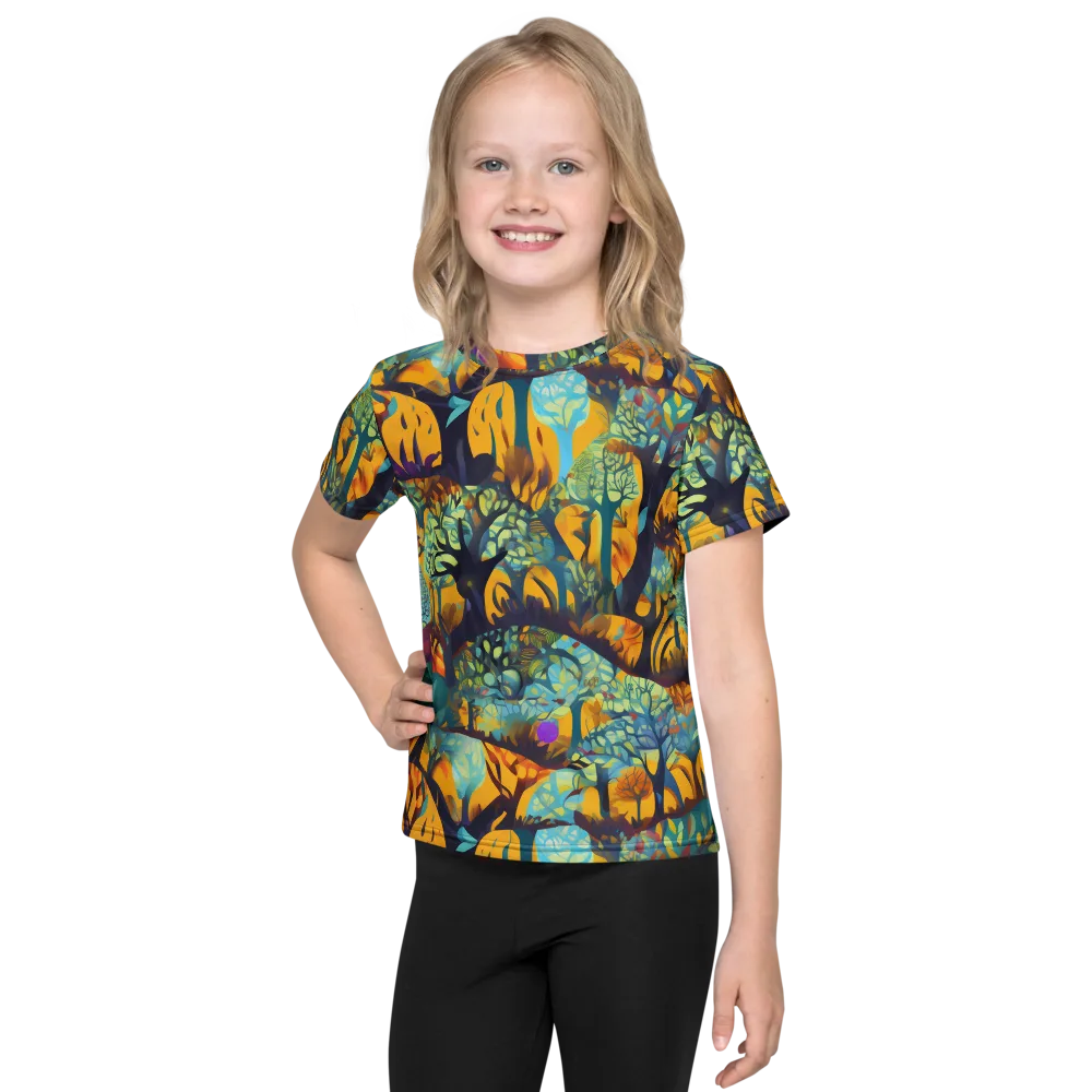 Saffron Canopy on Kids Crew Neck T-Shirt — Front