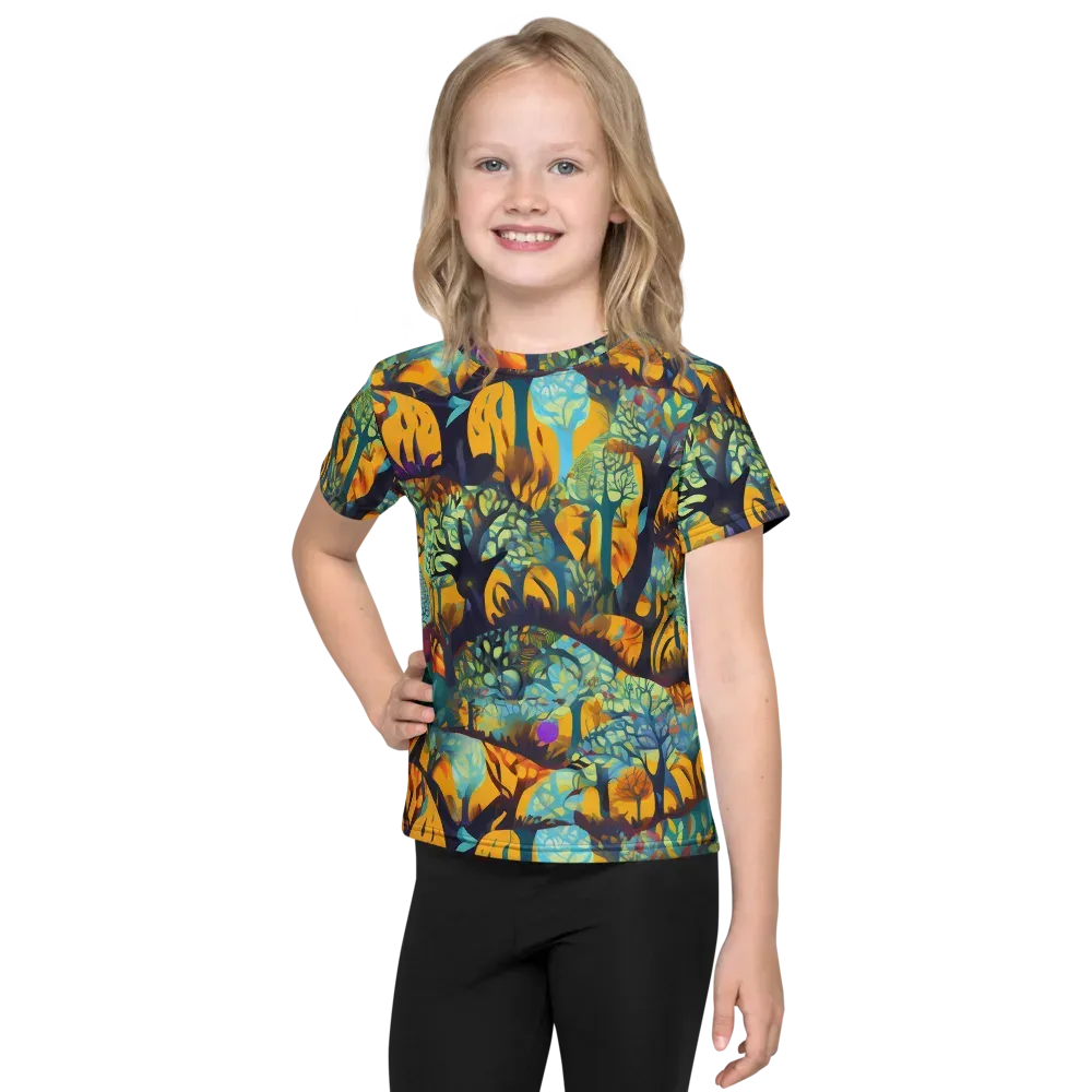 Saffron Canopy on Kids Crew Neck T-Shirt — Front