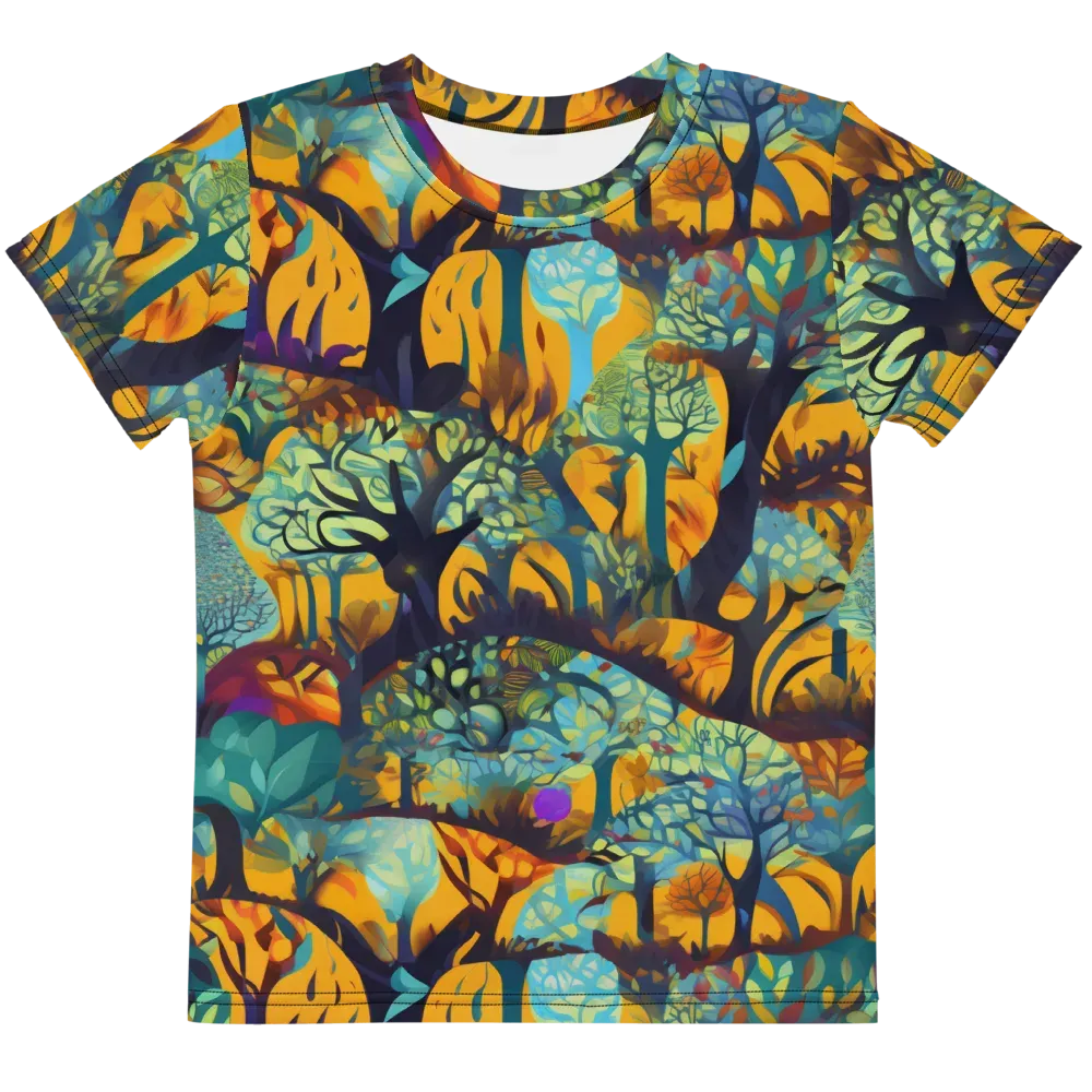 Saffron Canopy on Kids Crew Neck T-Shirt — Front
