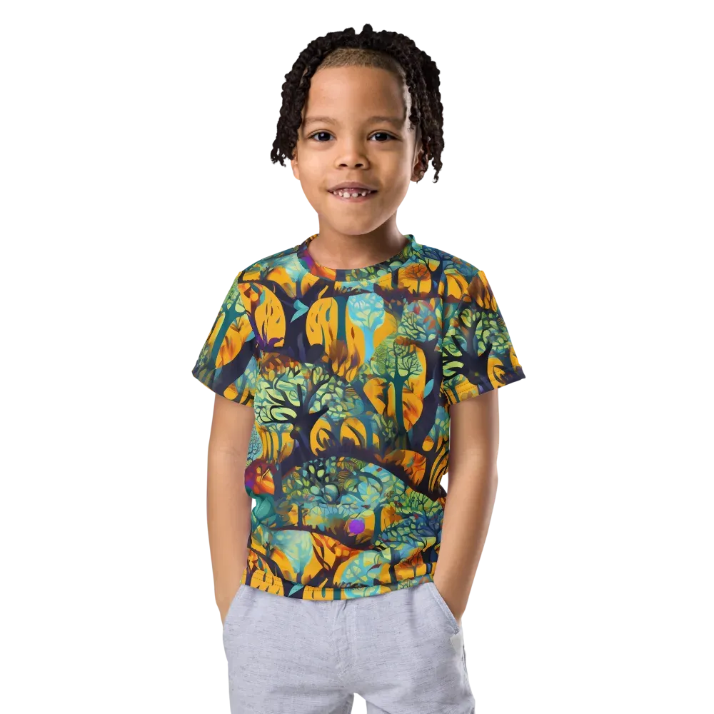 Saffron Canopy on Kids Crew Neck T-Shirt — Front